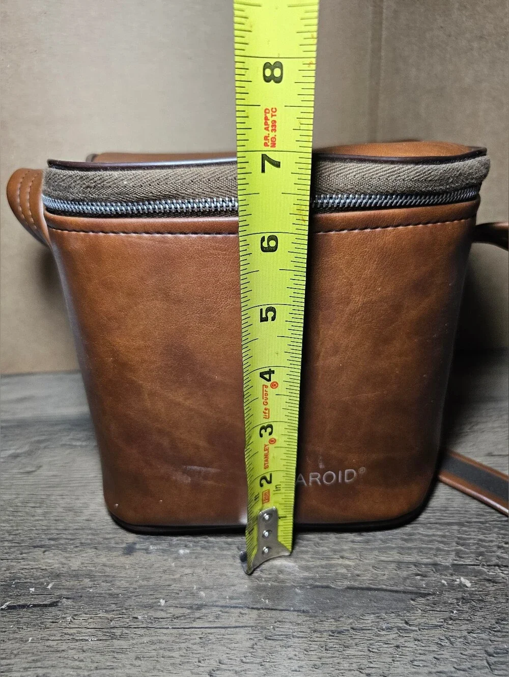 Vintage Polaroid Faux Leather Camera Bag for Polaroid 600 Camera Brown